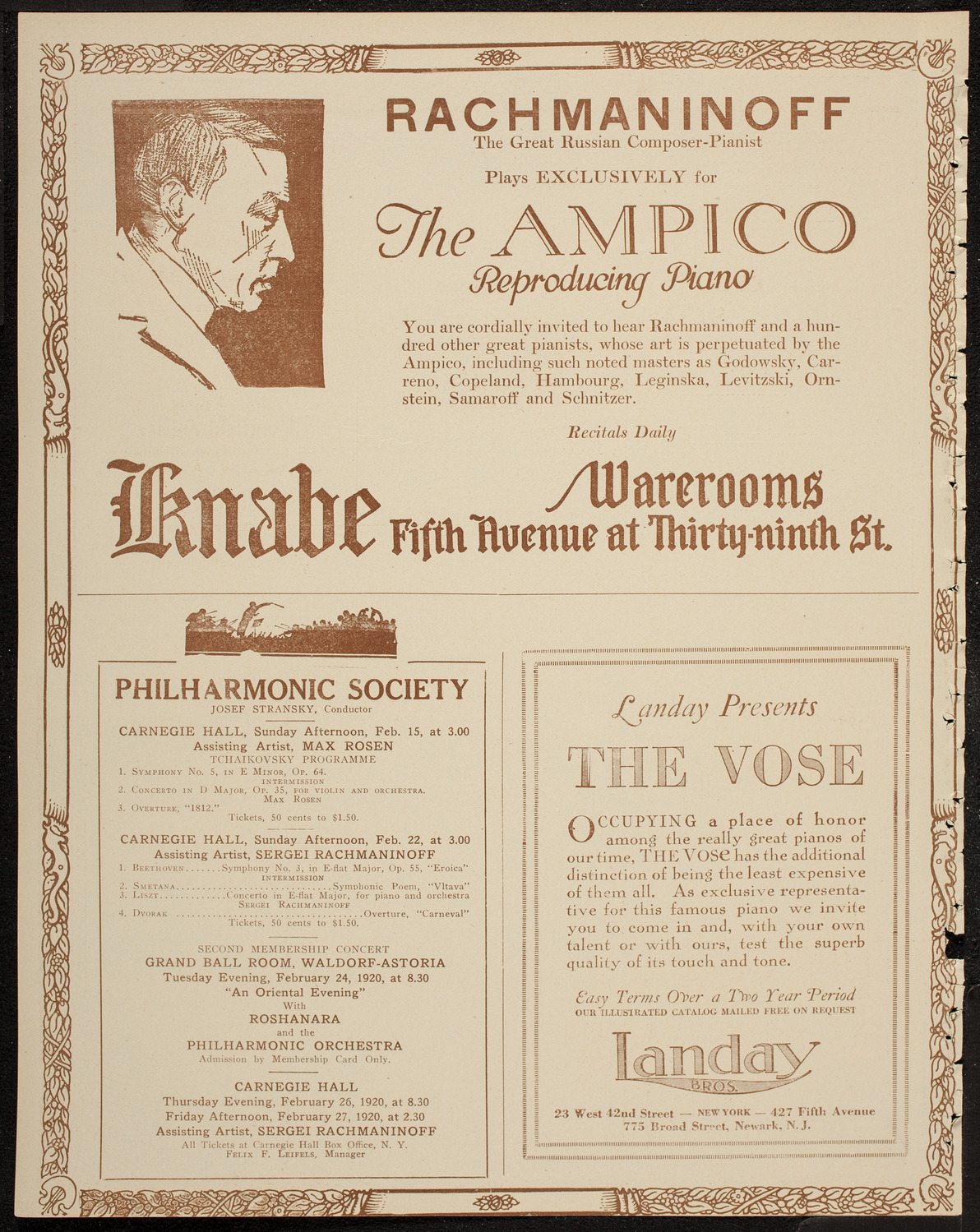 Albert Spalding, Violin, February 14, 1920, program page 12