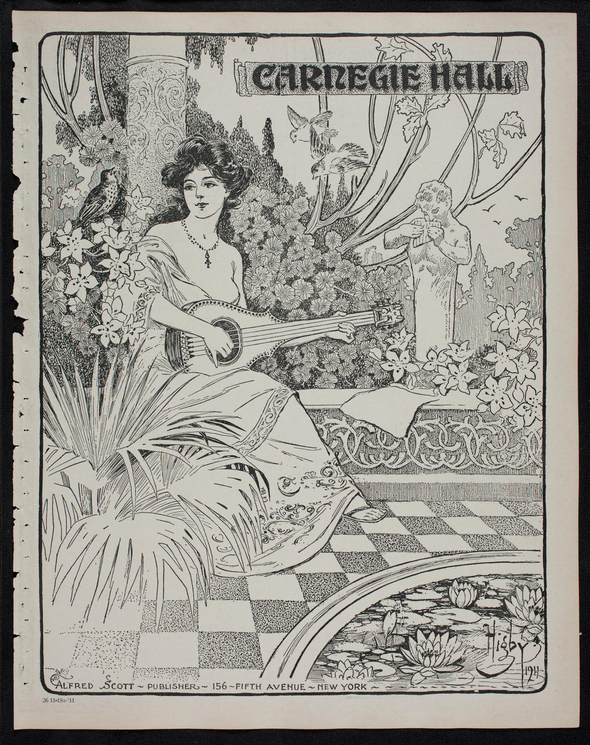 Vladimir de Pachmann, Piano, November 18, 1911, program page 1