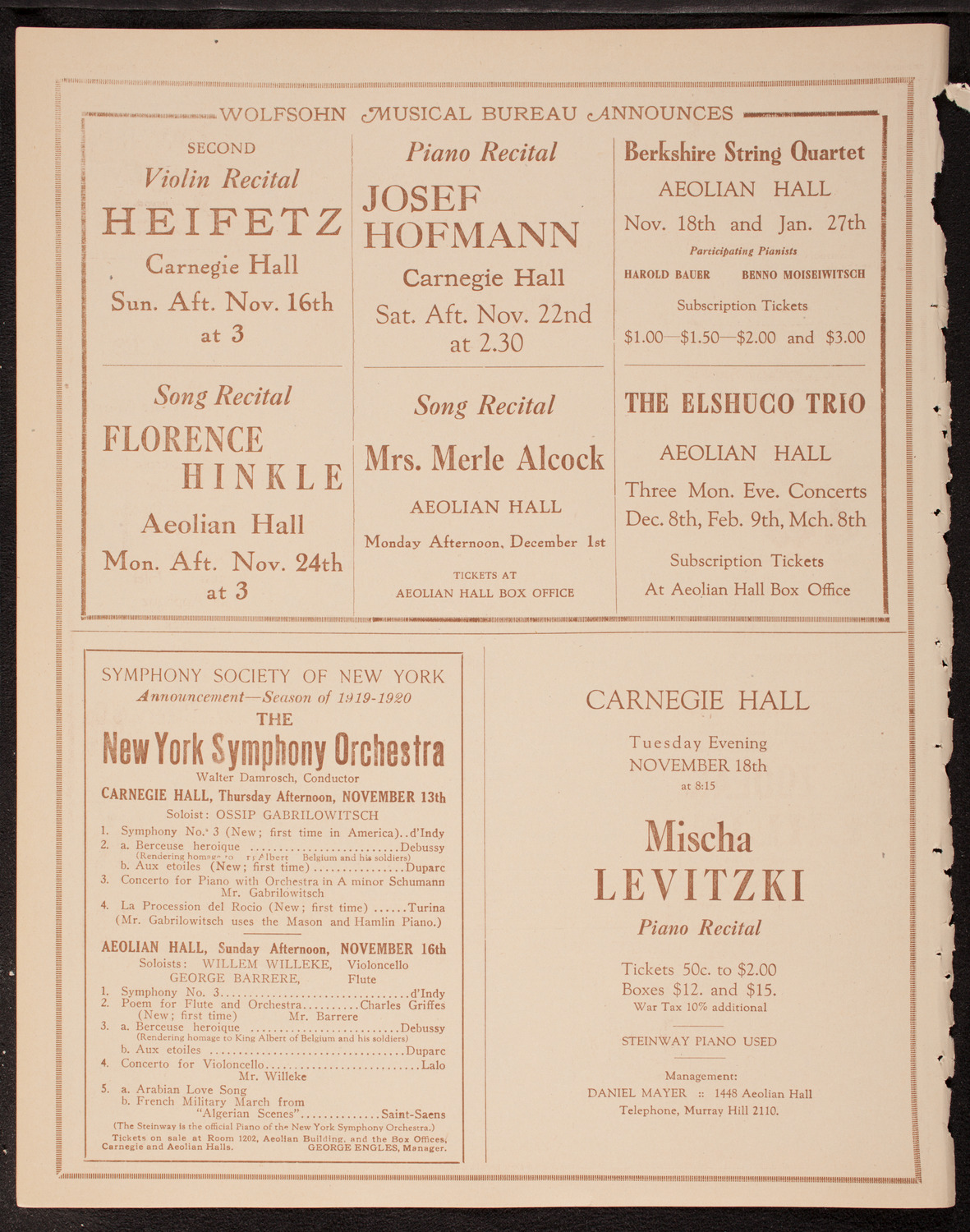 Kathryn Lee, Soprano, November 10, 1919, program page 8