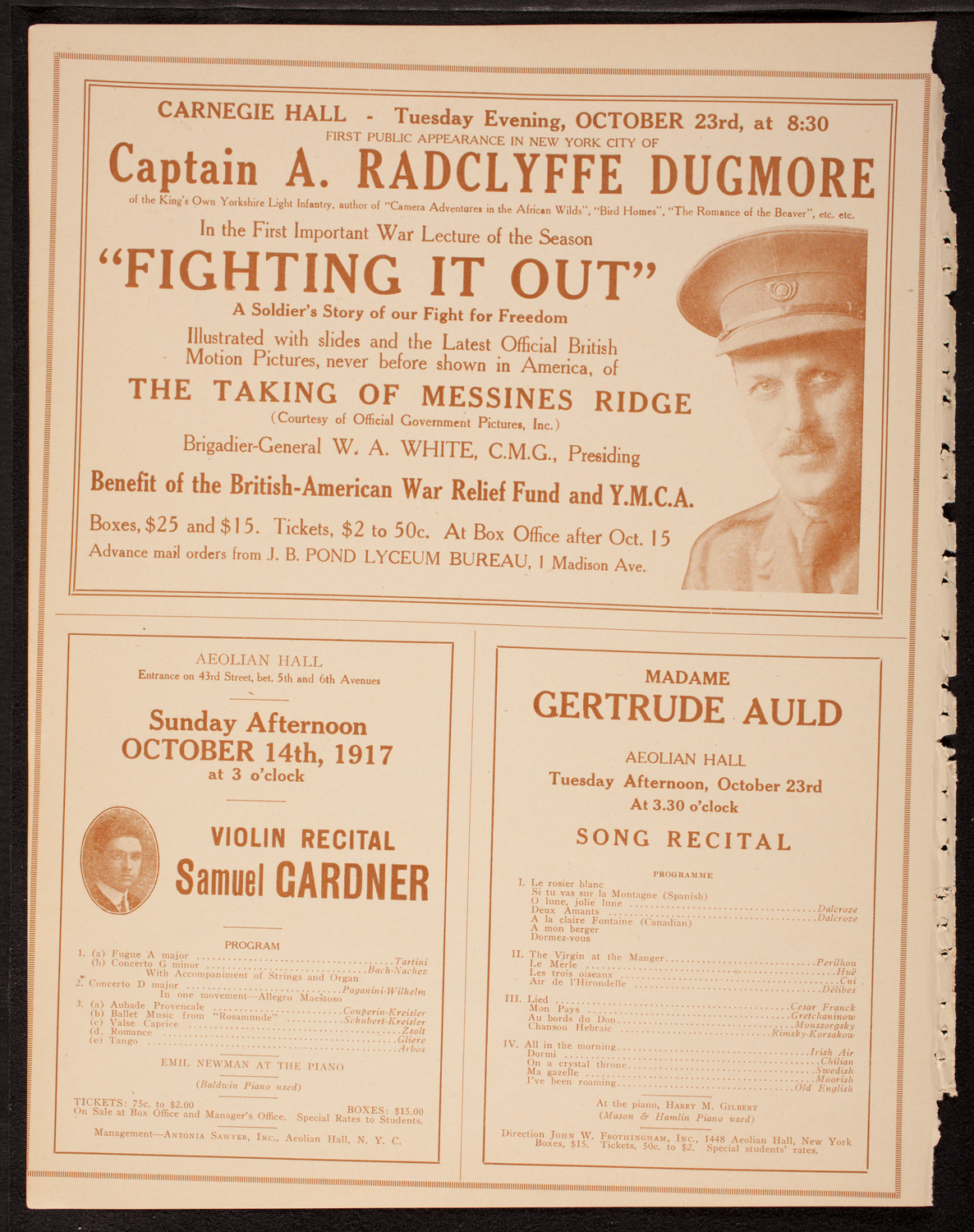 U.S. Navy Band from Great Lakes, Illinois, October 6, 1917, program page 10