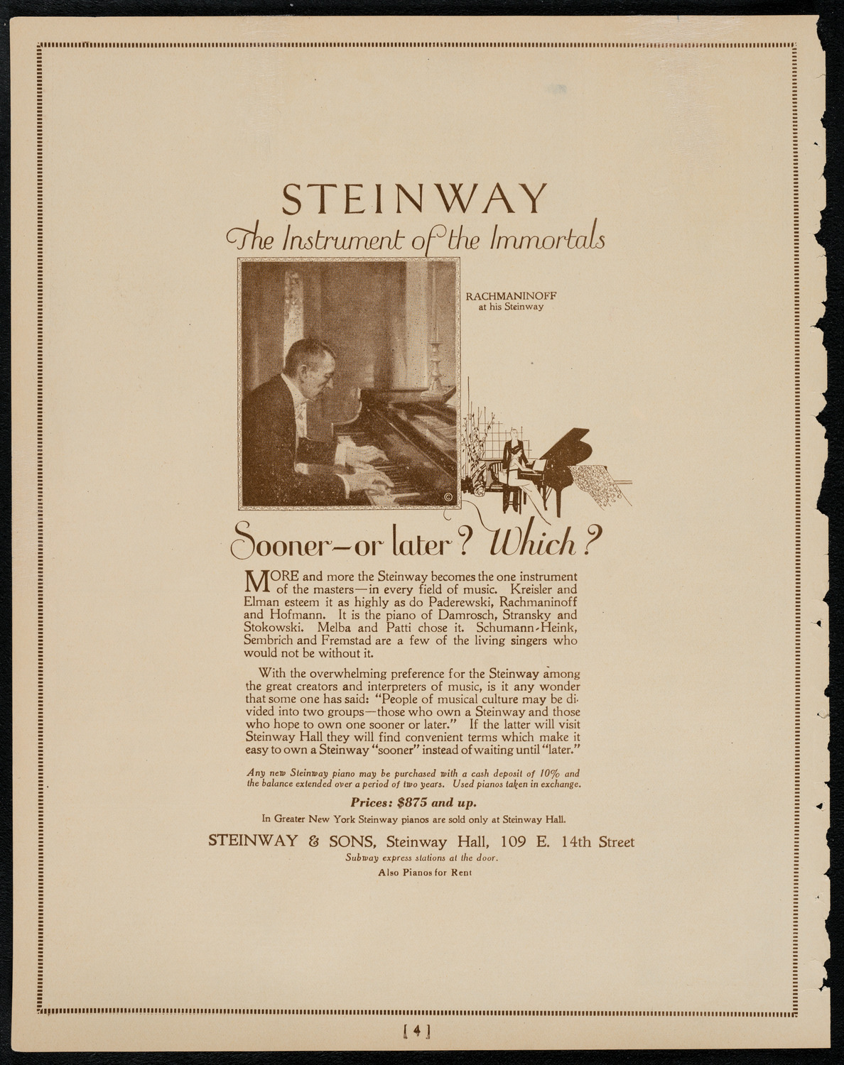 Grand Gala Concert, June 4, 1922, program page 4