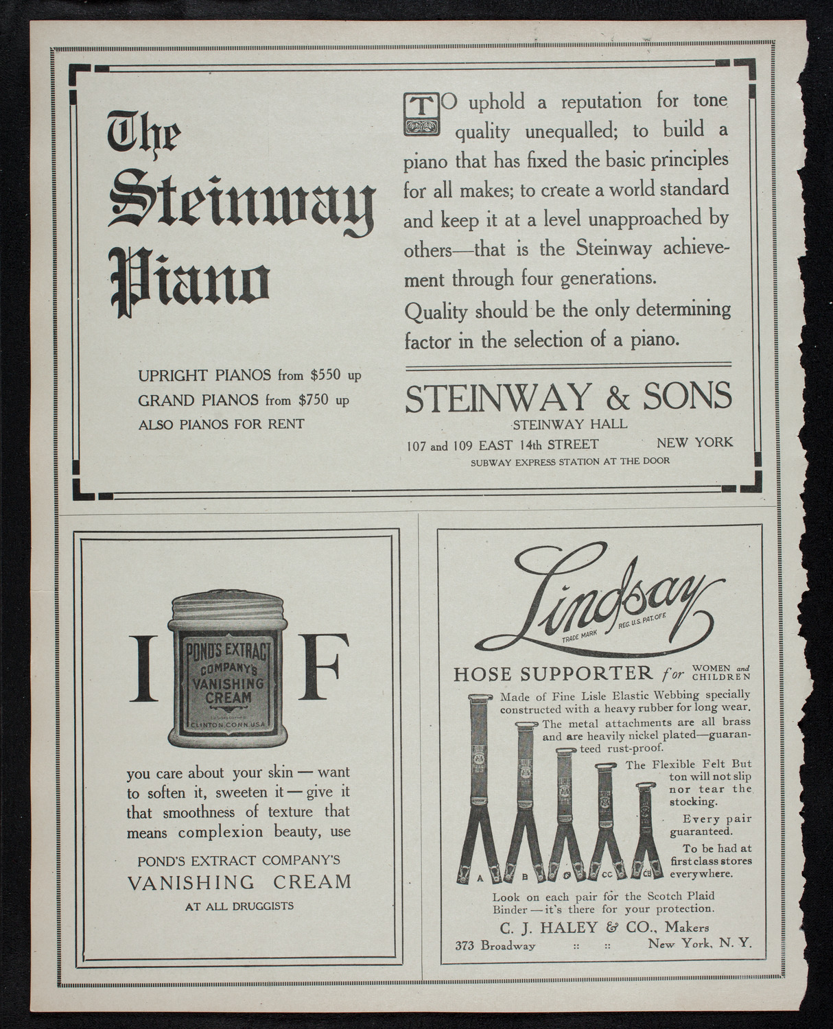 Mischa Elman, Violin, November 30, 1912, program page 4