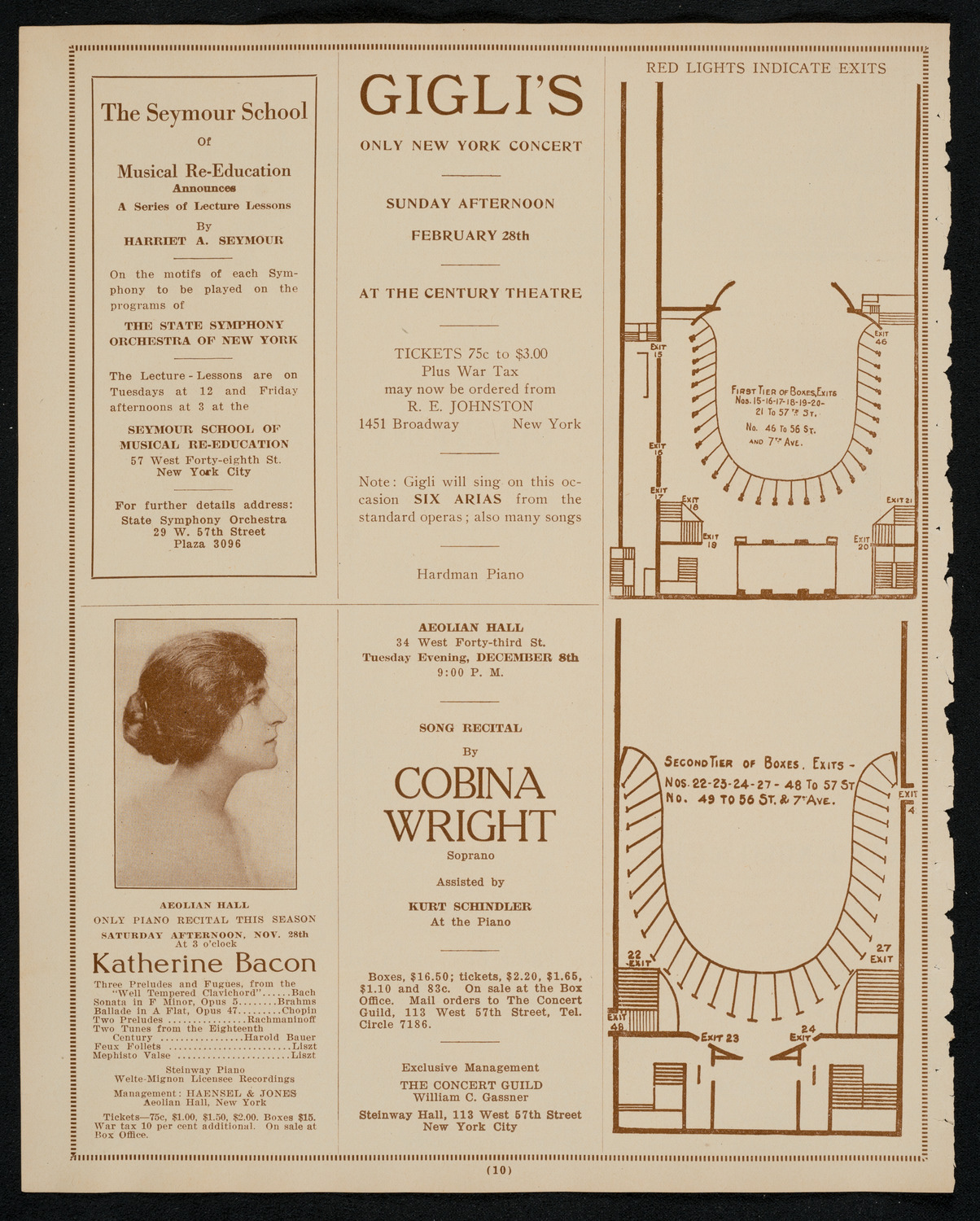 Boston Symphony Orchestra, November 26, 1925, program page 10