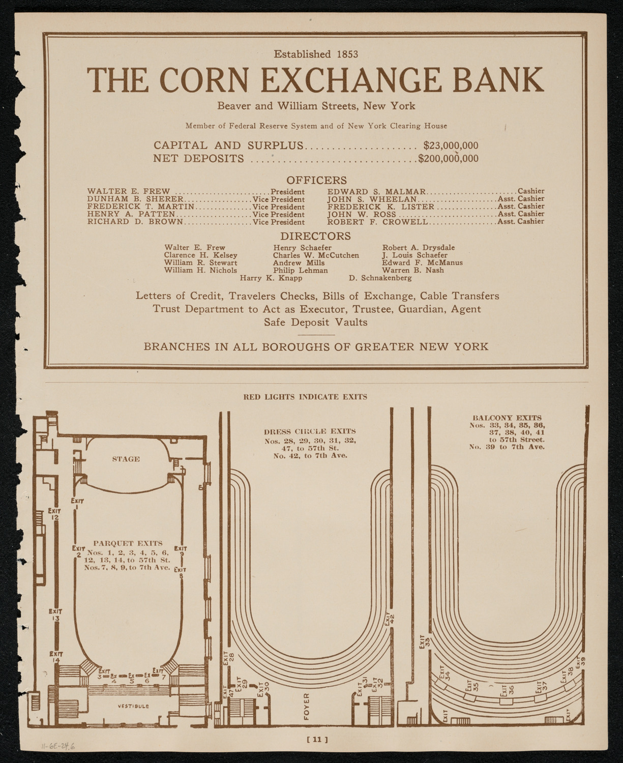 New York Philharmonic, November 6, 1924, program page 11