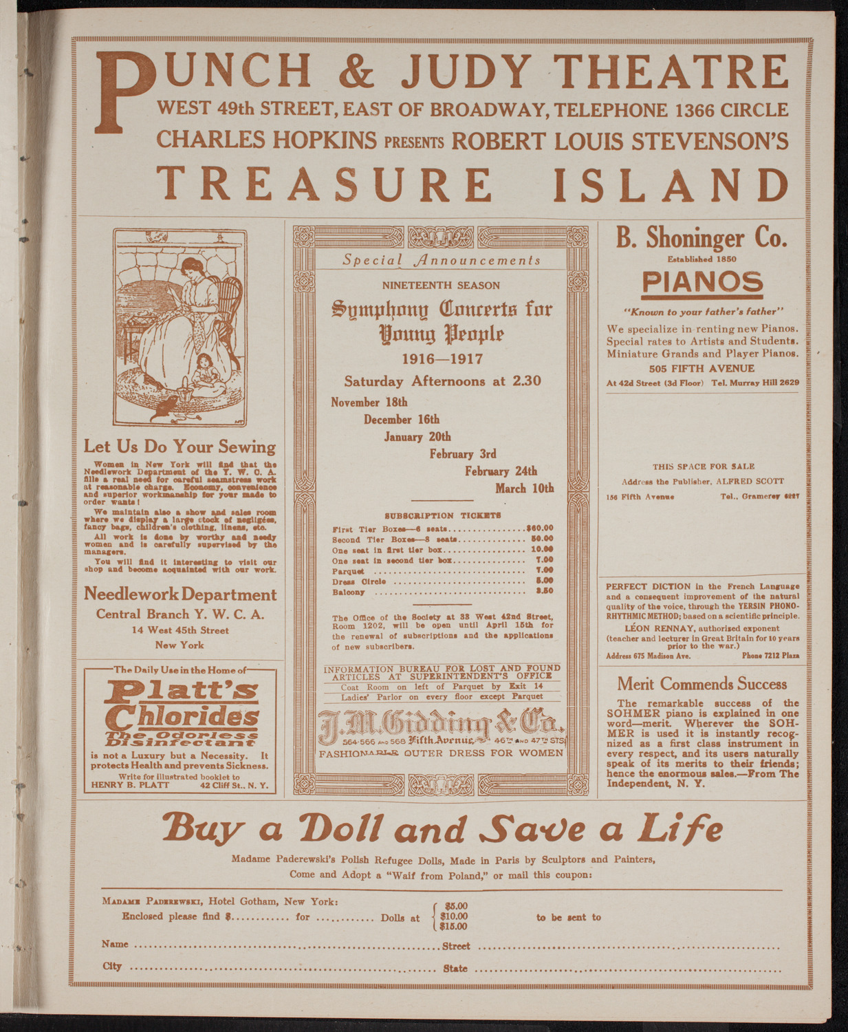 Benefit: Irish Relief Fund, May 27, 1916, program page 9