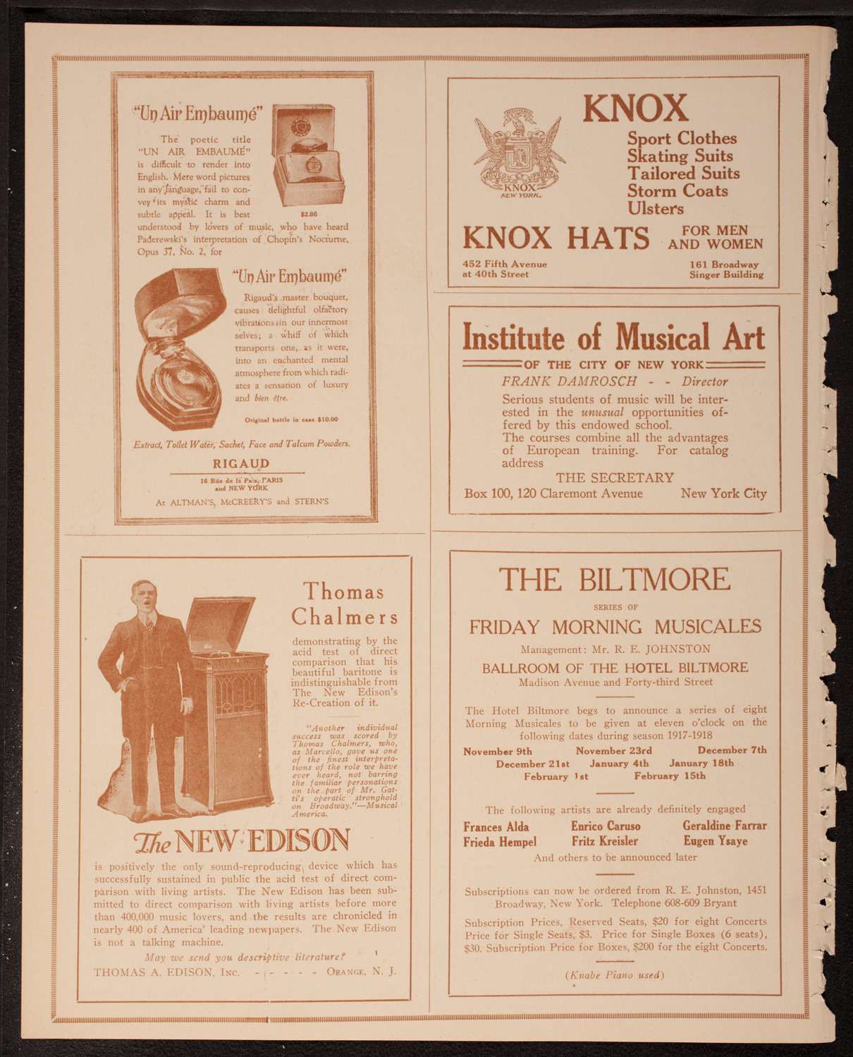 Meeting: American Rights League, March 5, 1917, program page 2