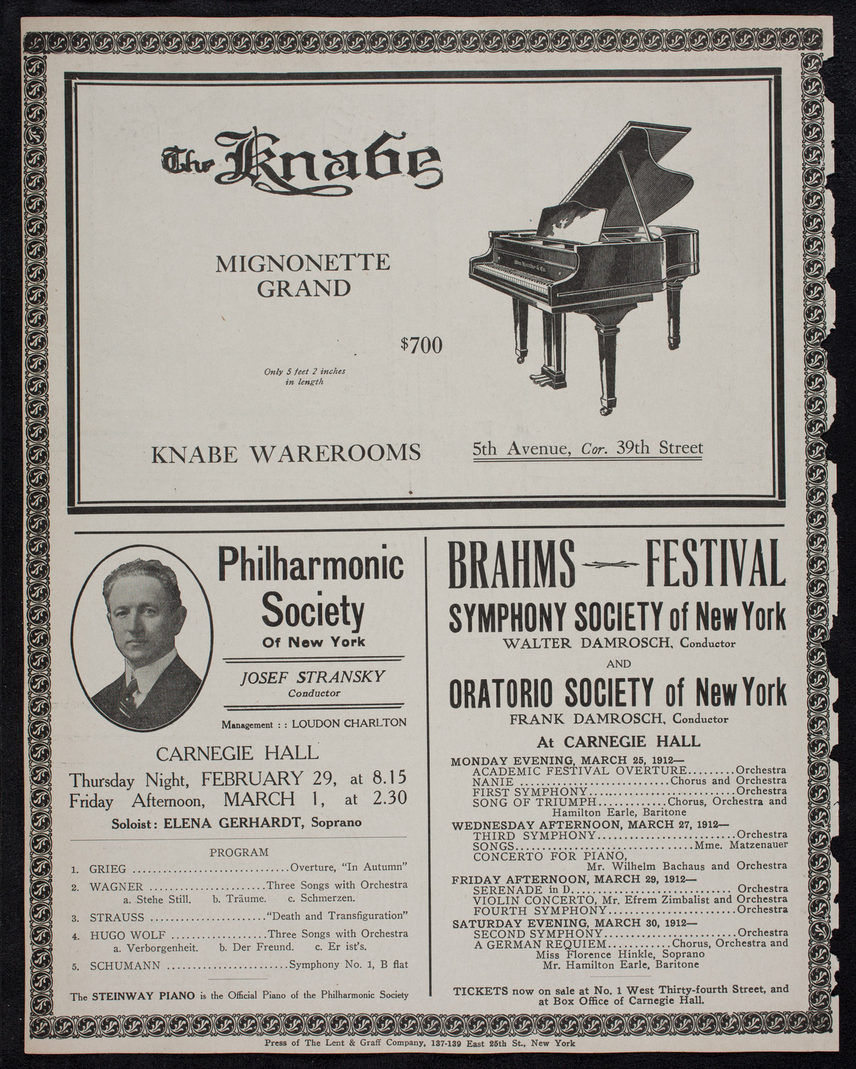 Mendelssohn Choir of Toronto with the Theodore Thomas Orchestra, February 28, 1912, program page 12