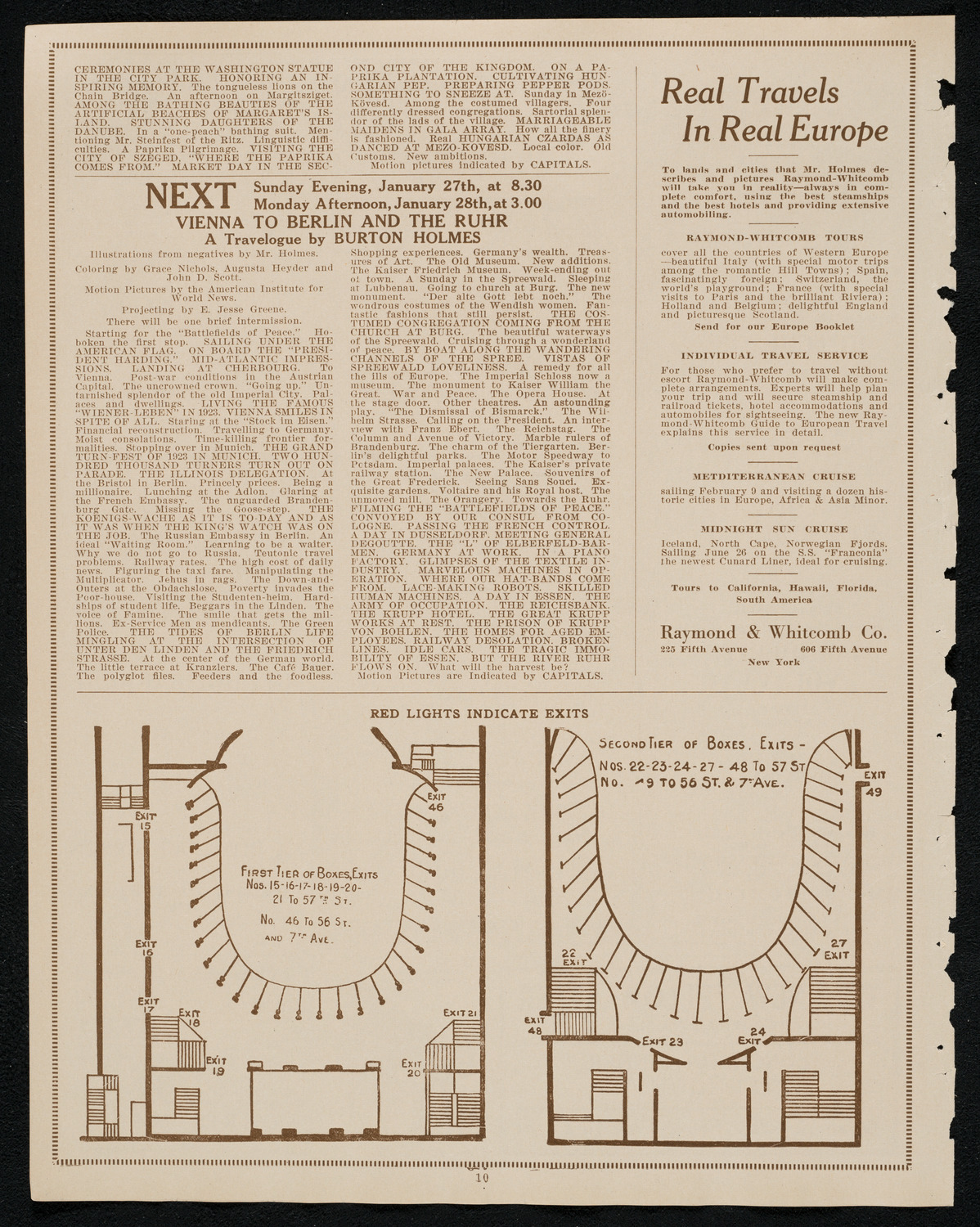 Burton Holmes Travelogue: Budapest and the New Hungary, January 21, 1924, program page 10