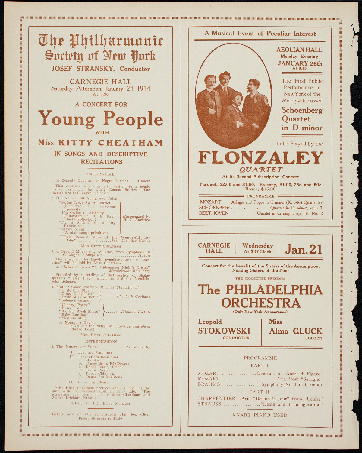 Alice Nielsen and Jean Gerardy, January 18, 1914, program page 10