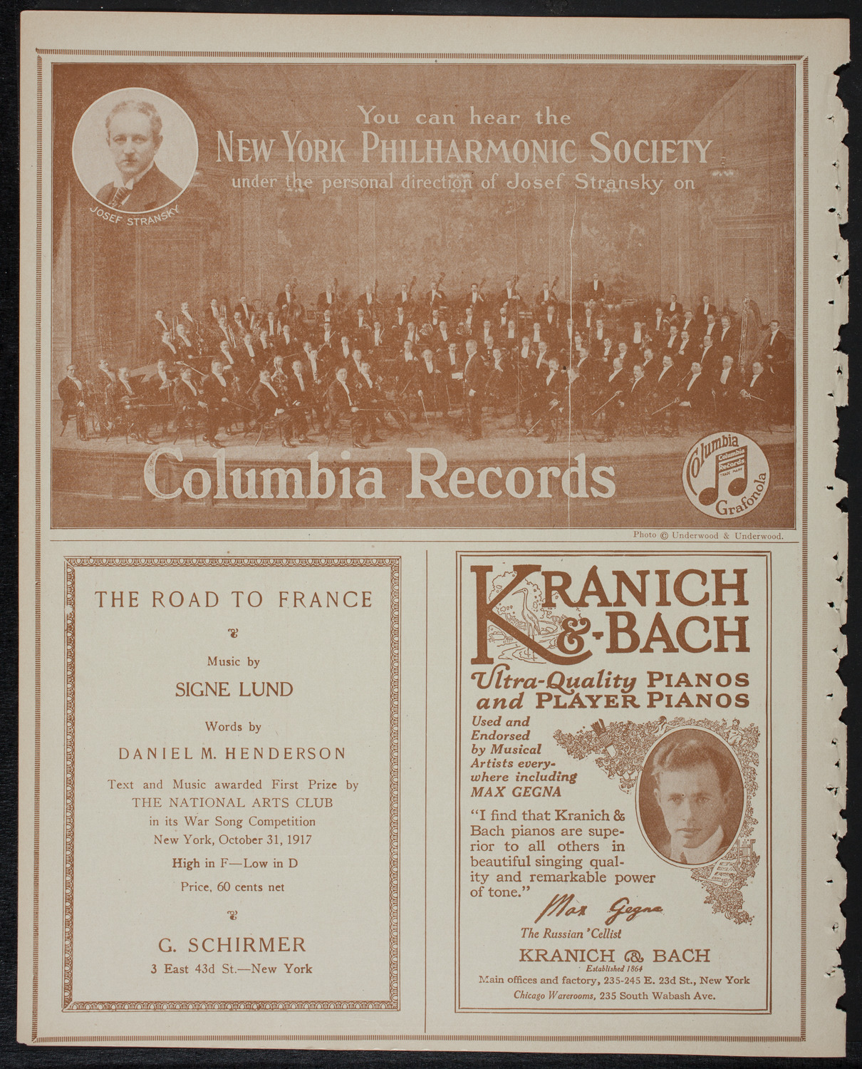 New York Philharmonic, January 19, 1918, program page 6