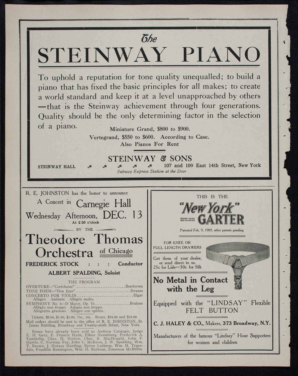 Maggie Teyte, Soprano, November 16, 1911, program page 4