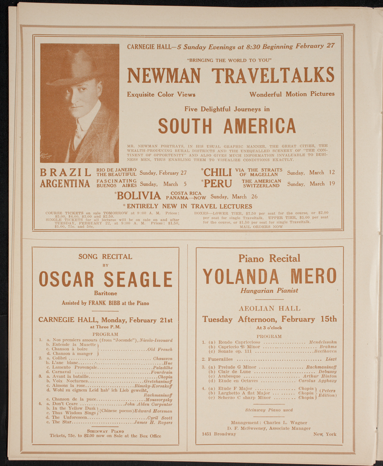 Burton Holmes Travelogue: California, February 13, 1916, program page 10