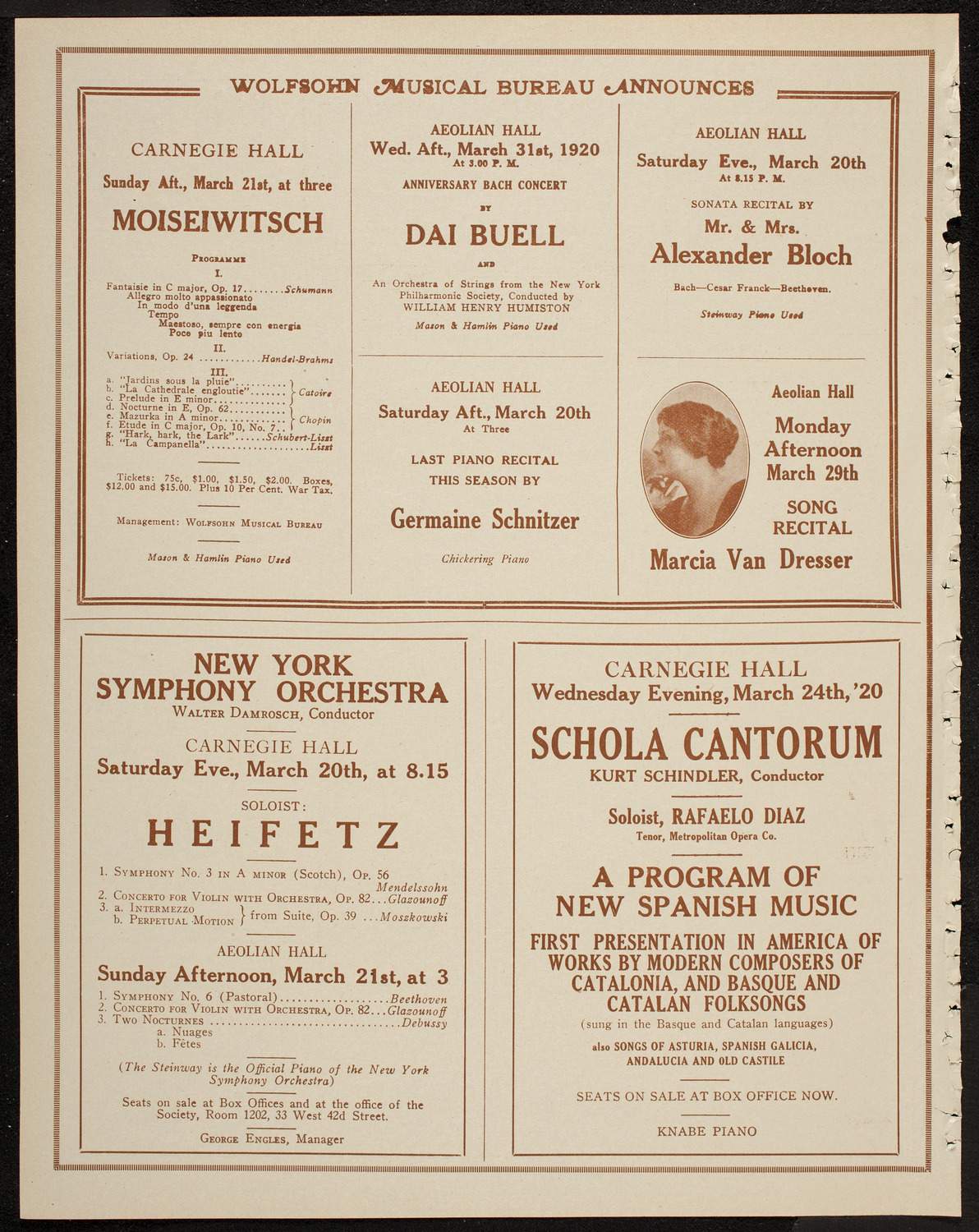 Boston Symphony Orchestra, March 20, 1920, program page 8