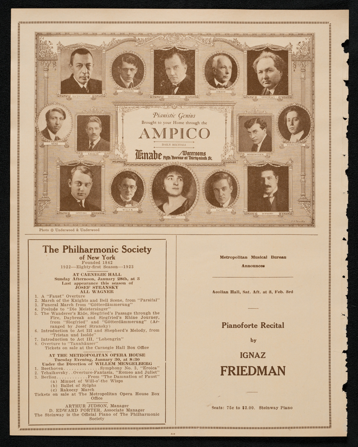 Symphony Concert for Young People, January 27, 1923, program page 12
