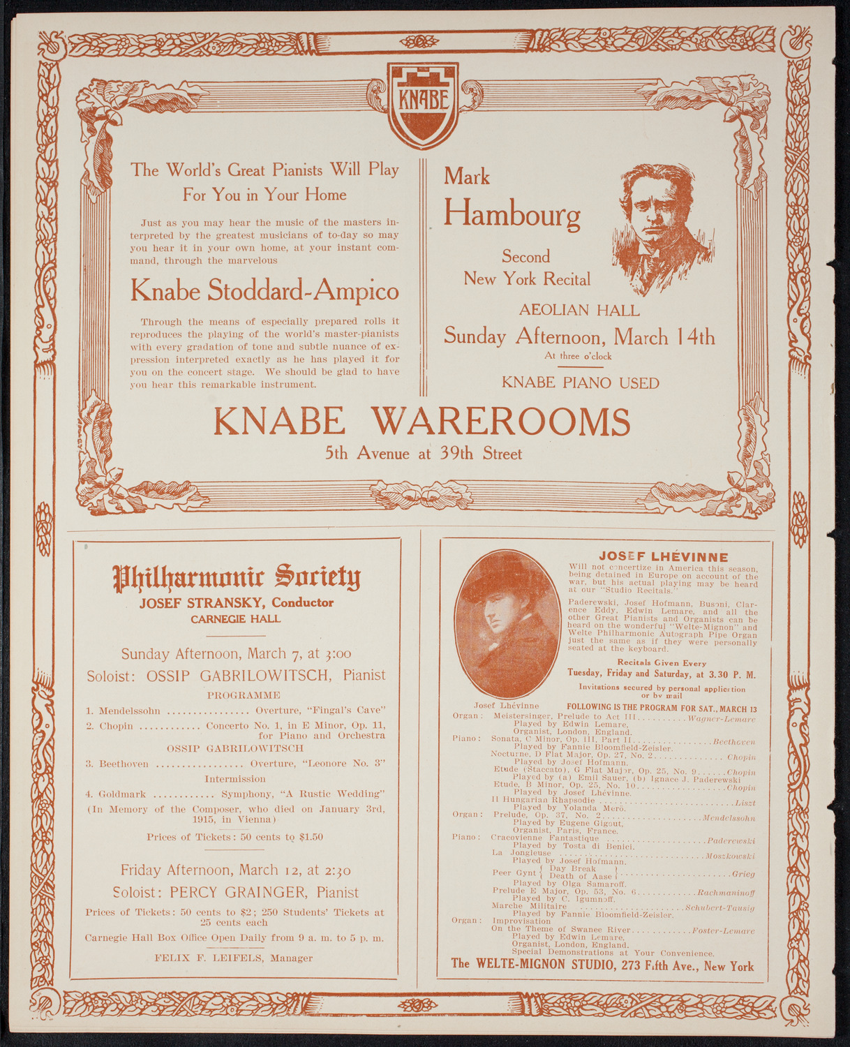 Russian Symphony Society of New York, March 6, 1915, program page 12