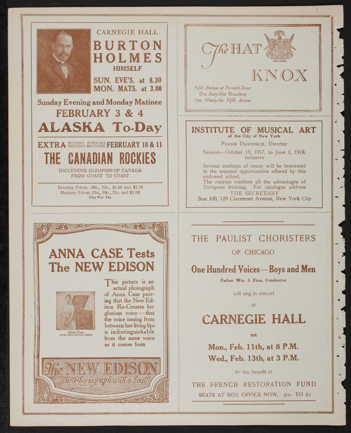 New York Symphony Orchestra, February 2, 1918, program page 2
