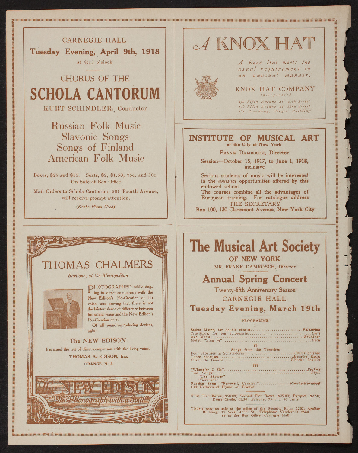 New York Symphony Orchestra, March 8, 1918, program page 2