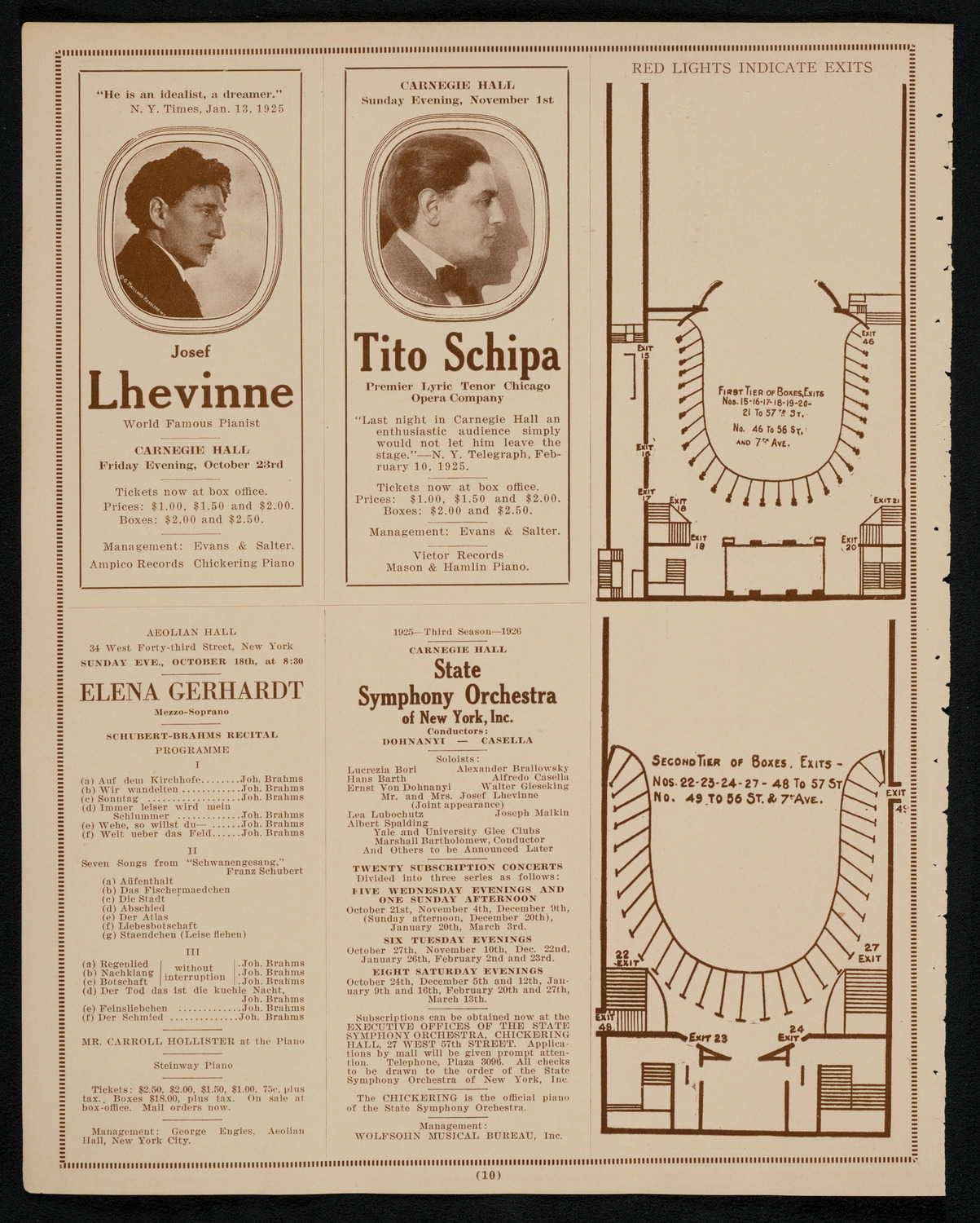 Maria Theresa, October 13, 1925, program page 10