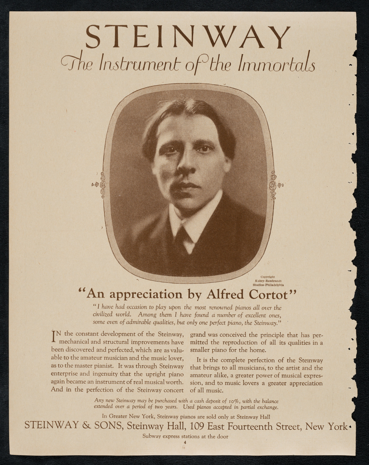 Alberto Terrasi, Baritone, March 18, 1923, program page 4