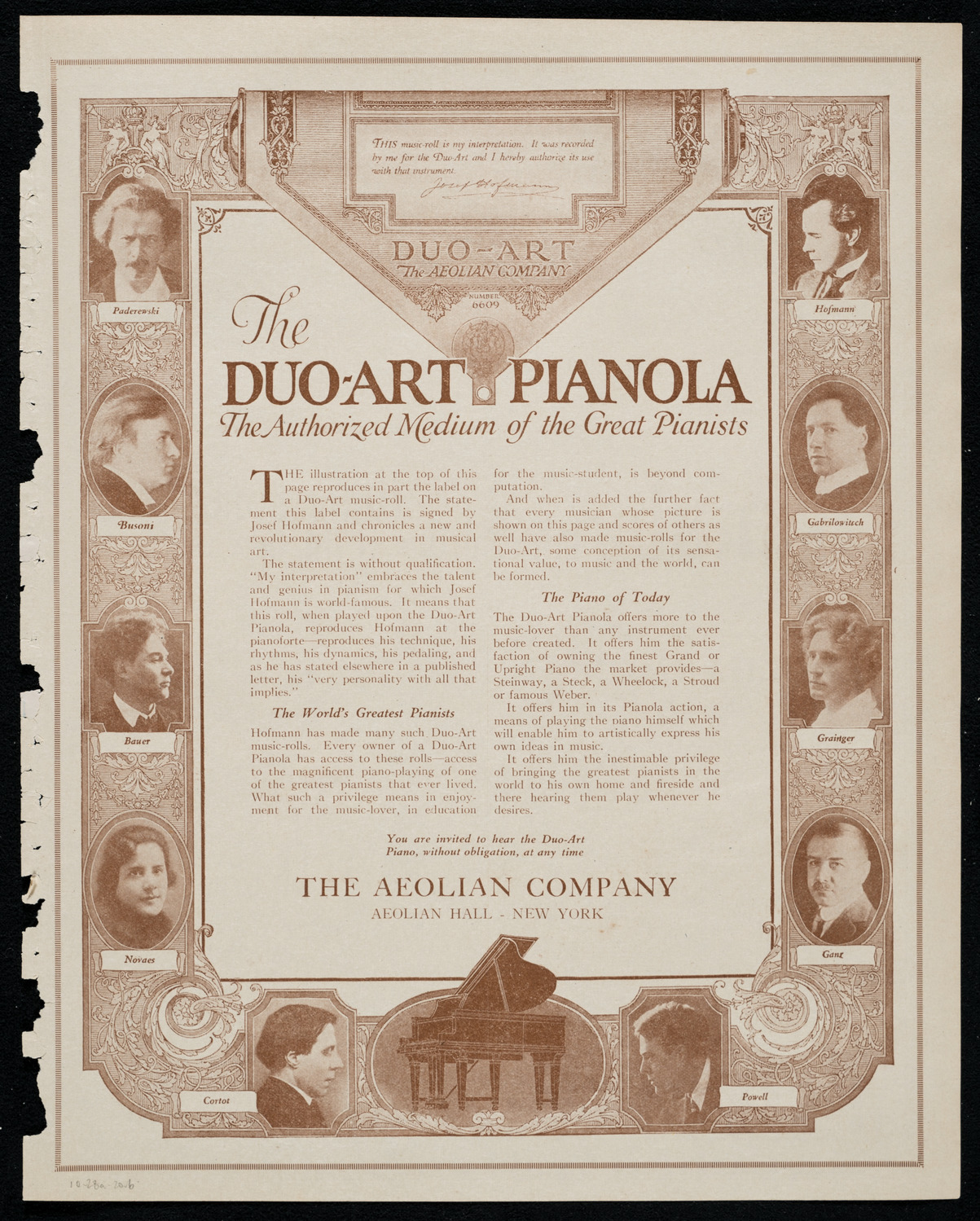 Edward Johnson, Tenor, October 23, 1920, program page 15