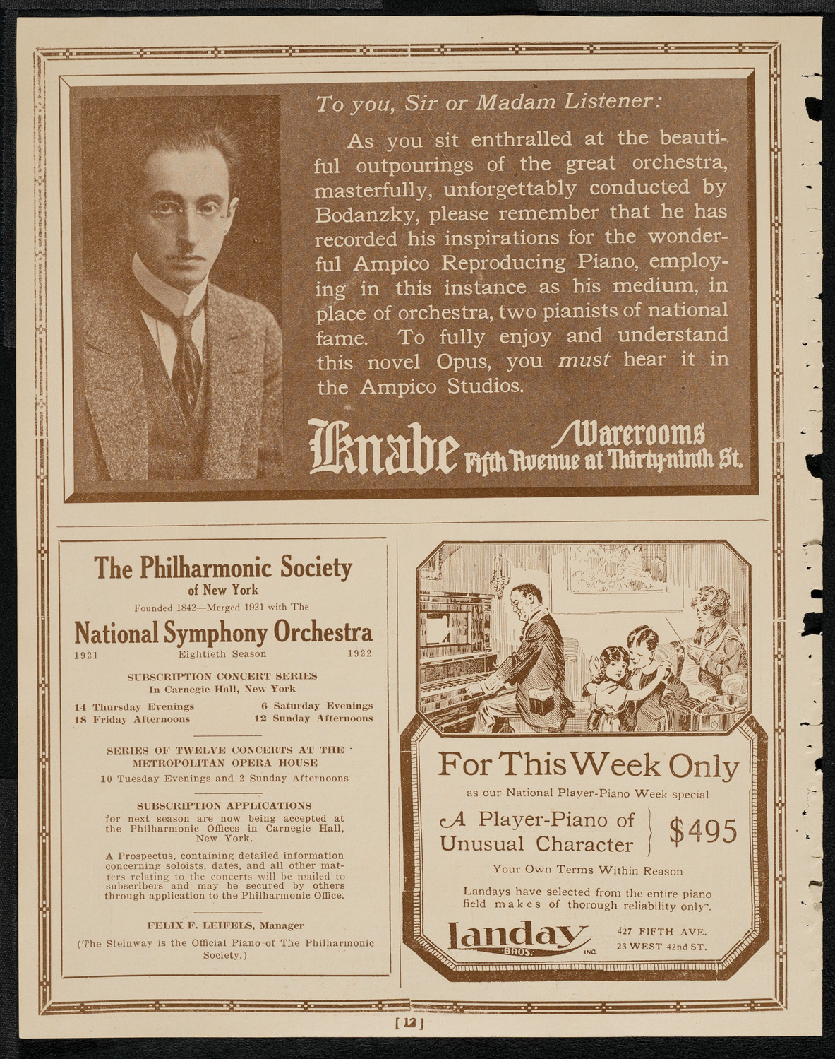 Sophie Braslau, Contralto, April 10, 1921, program page 12