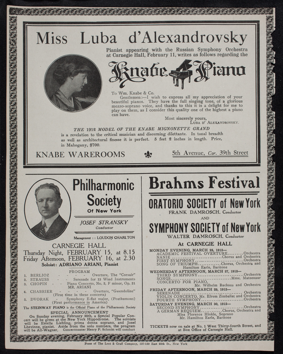 Symphony Concert for Young People, February 10, 1912, program page 12