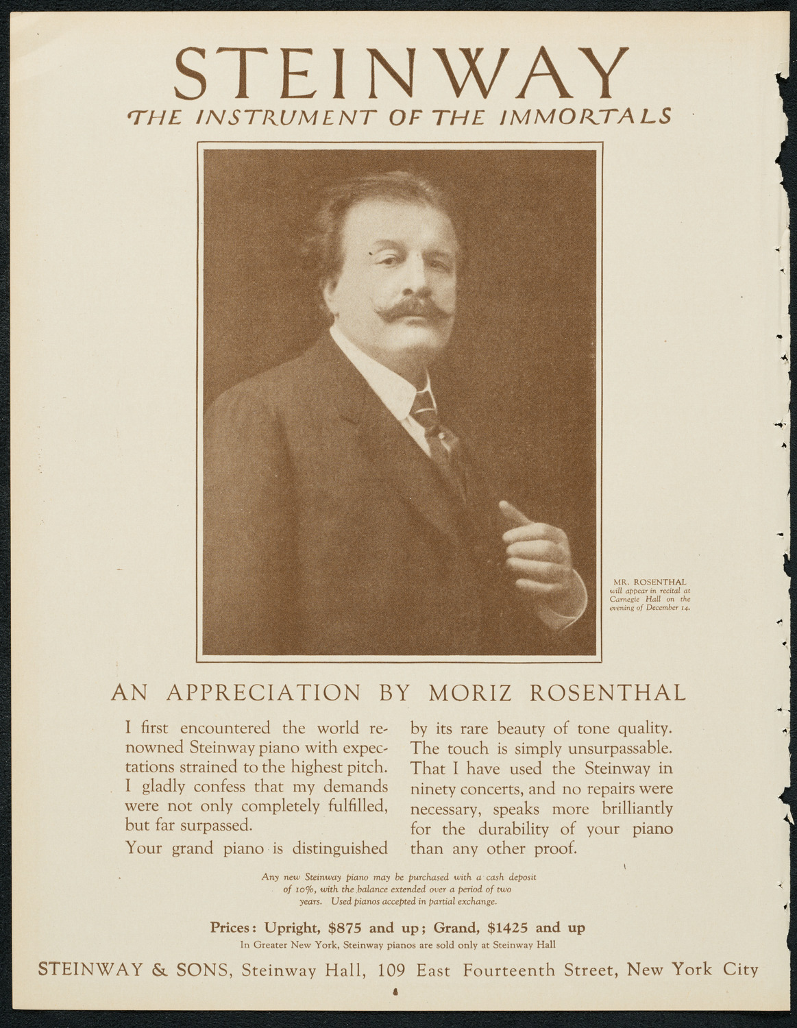 New York Philharmonic, December 13, 1923, program page 4