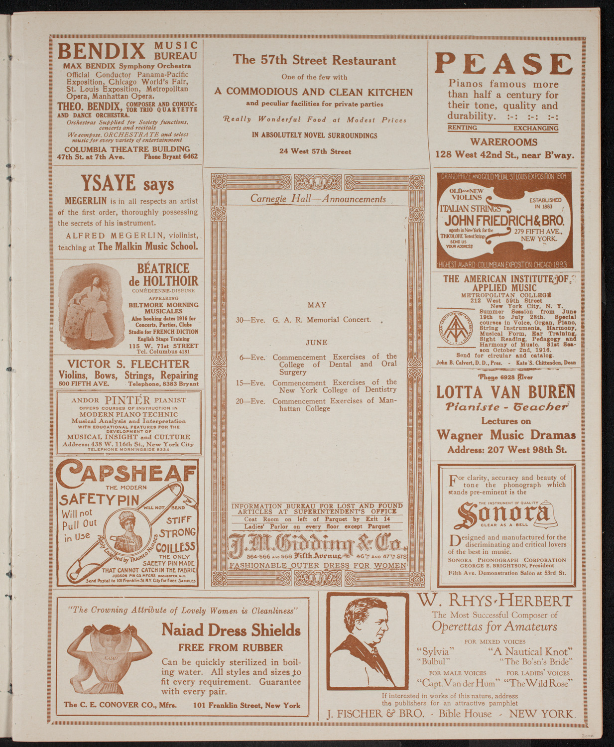 Memorial for the Fallen Warriors of Germany, Austria-Hungary and Their Allies, May 29, 1916, program page 3