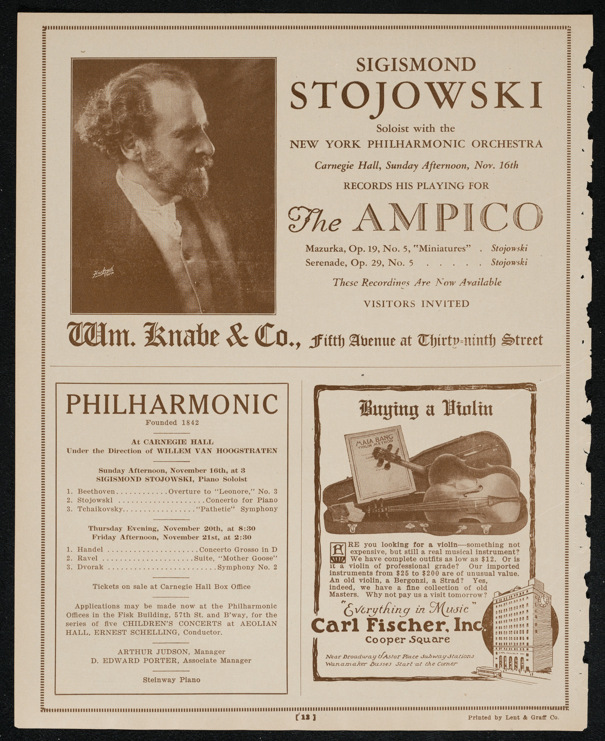 The Marriage of Figaro, November 14, 1924, program page 12