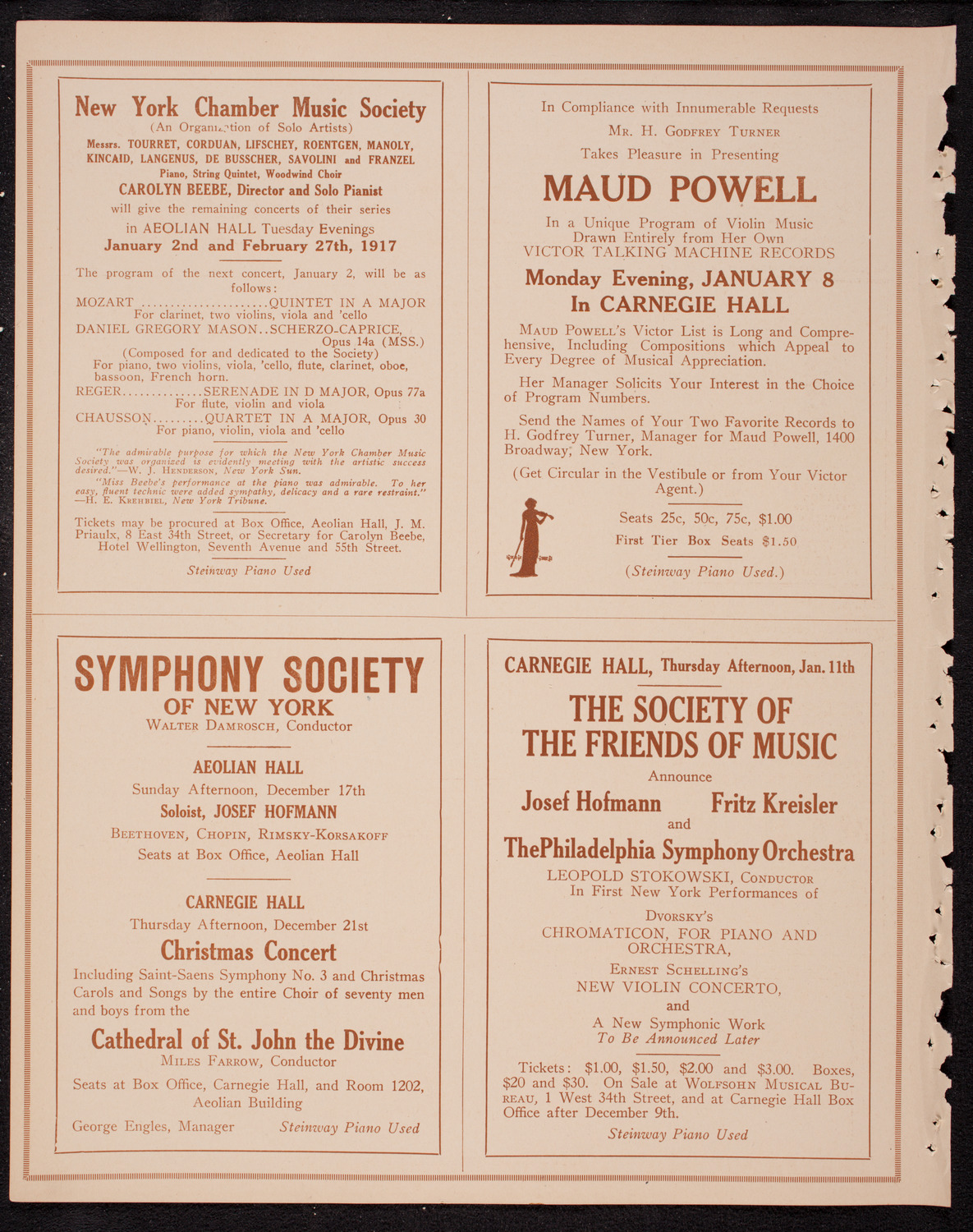 Symphony Concert for Young People, December 16, 1916, program page 8