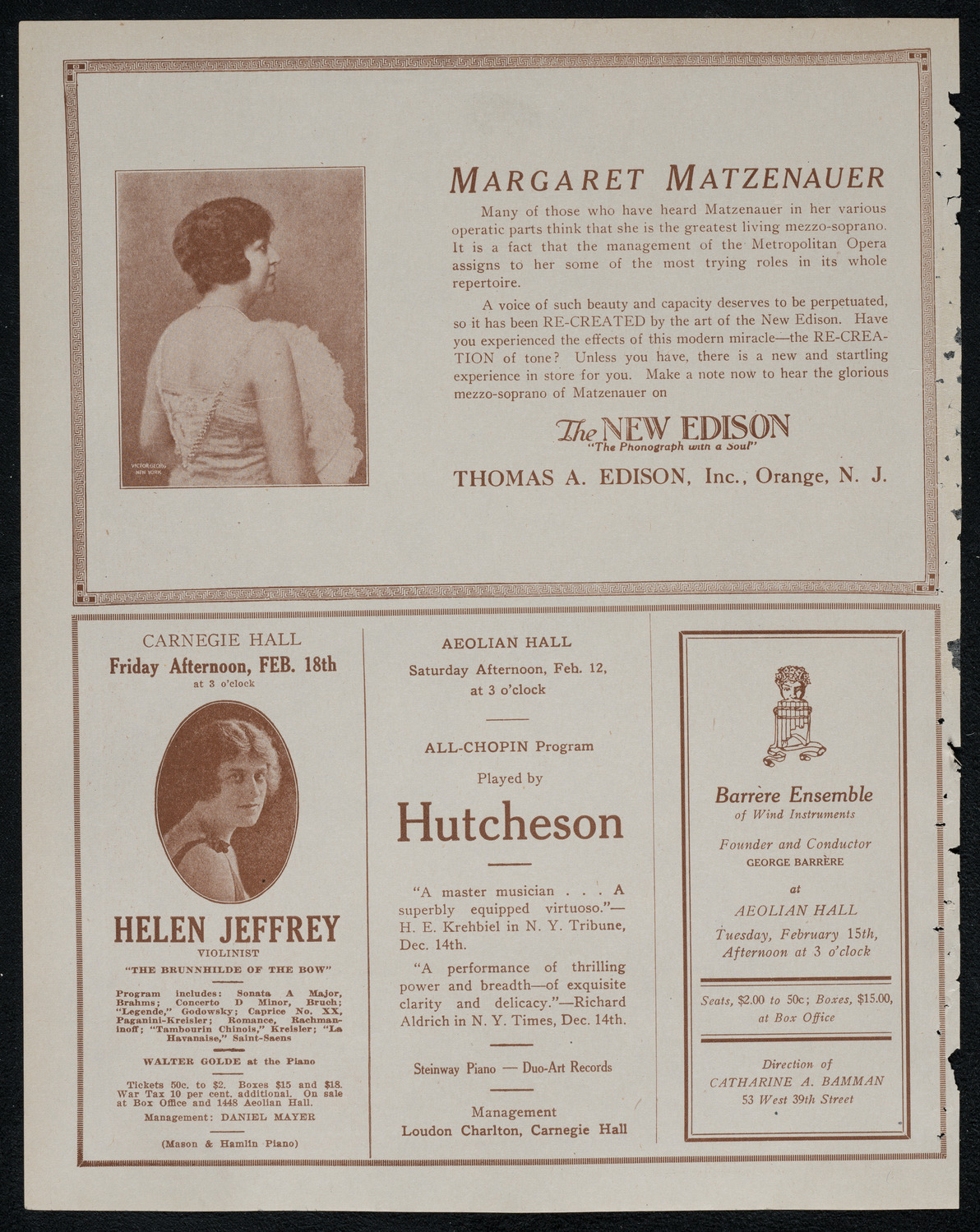 New York Philharmonic, February 4, 1921, program page 2