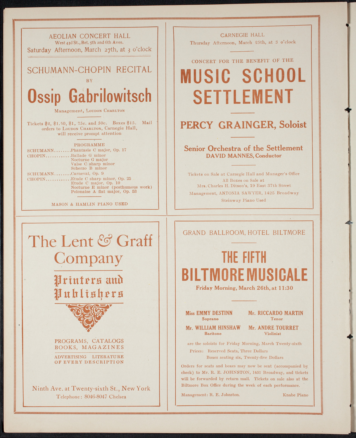 Russian Symphony Society of New York, March 20, 1915, program page 10