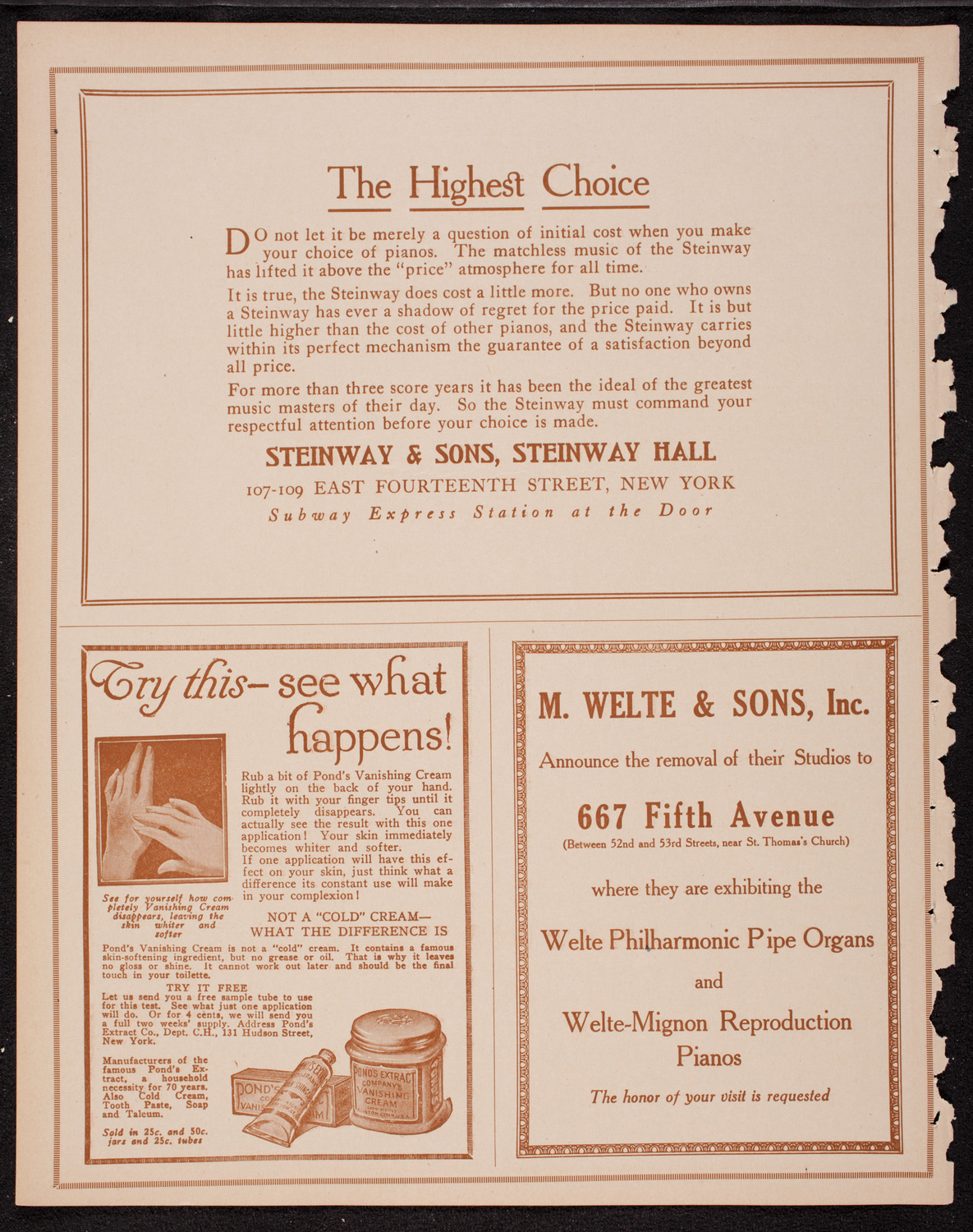 New York Symphony Orchestra, November 23, 1916, program page 4