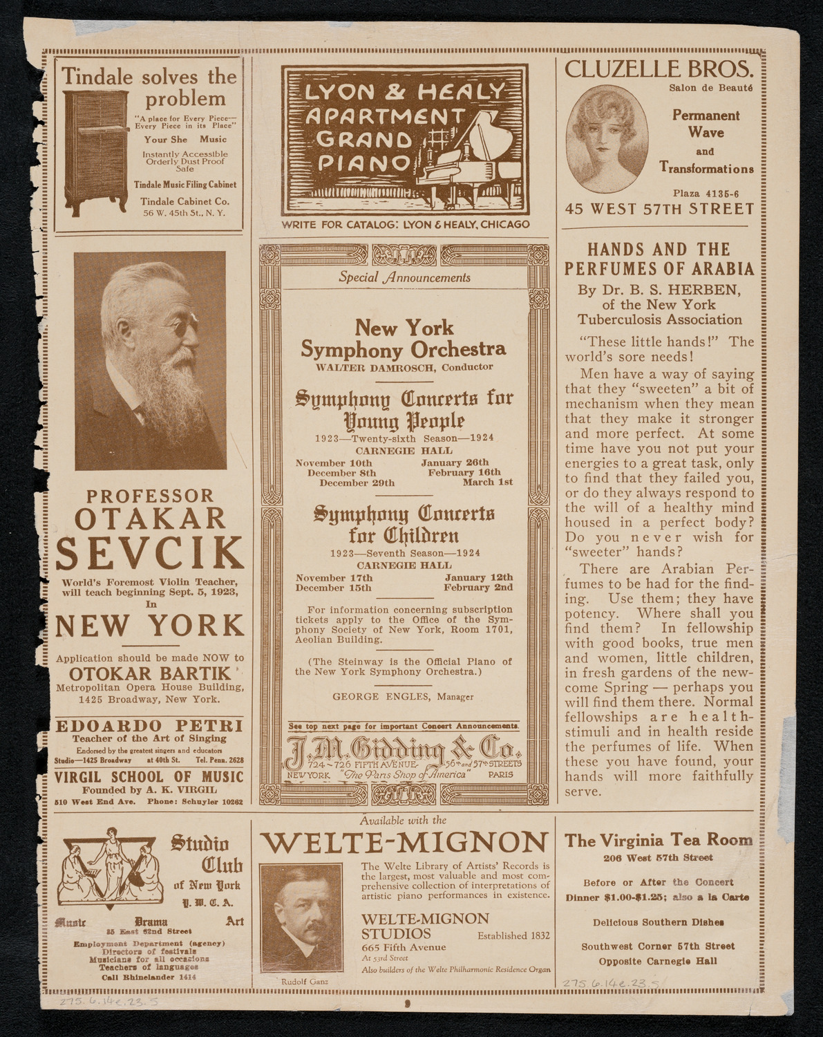 Graduation: New York College of Dentistry, June 14, 1923, program page 9