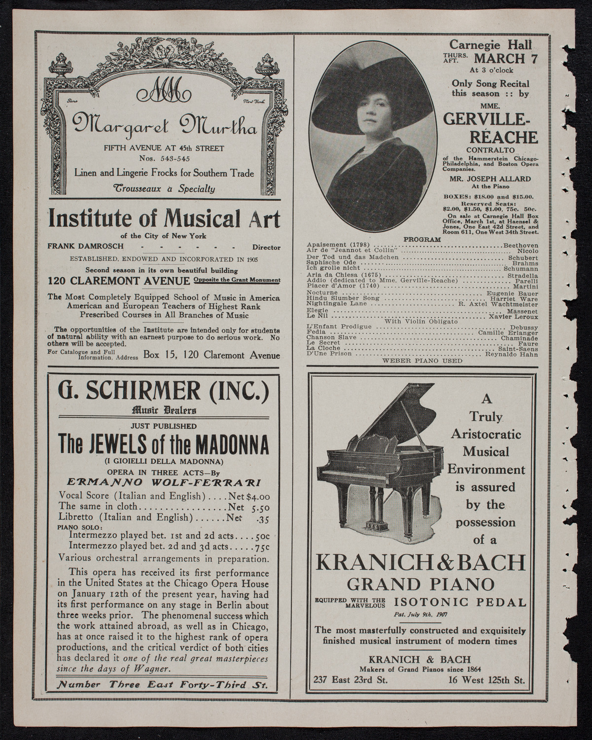 Russian Symphony Society of New York, March 3, 1912, program page 6