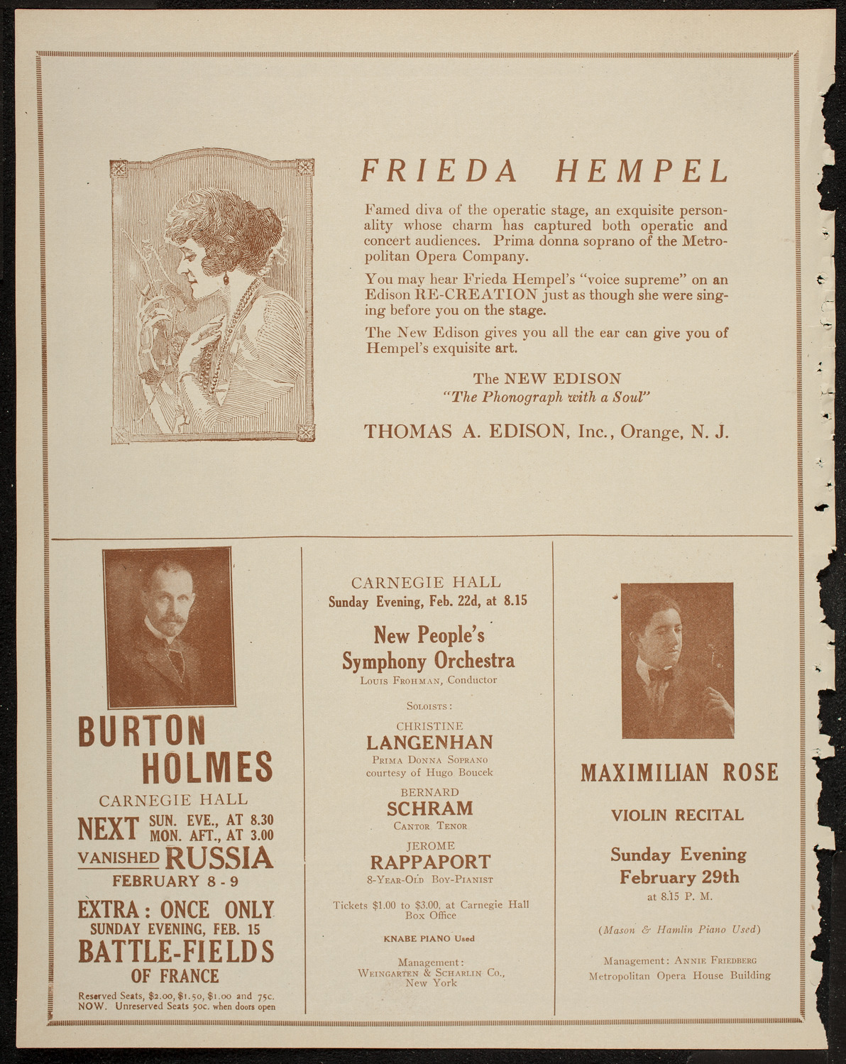New York Philharmonic, February 7, 1920, program page 2