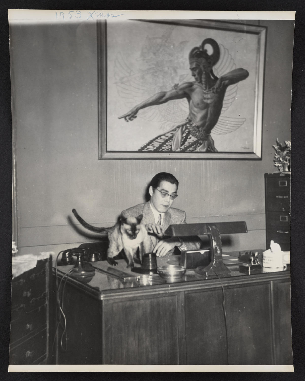 Yeichi Nimura and Mr. Wang at Ballet Arts, Carnegie Hall Studio #61, 1953