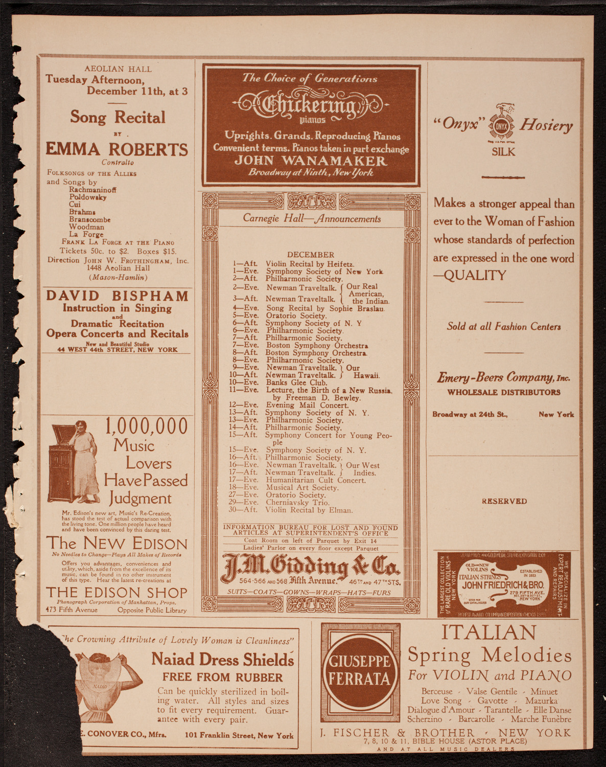 Meeting: The Humanitarian Cult, November 30, 1917, program page 3