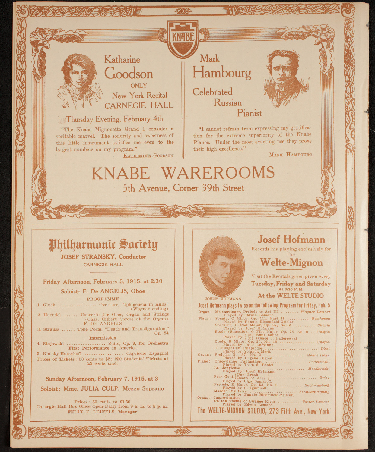 The Civic Forum, February 3, 1915, program page 12