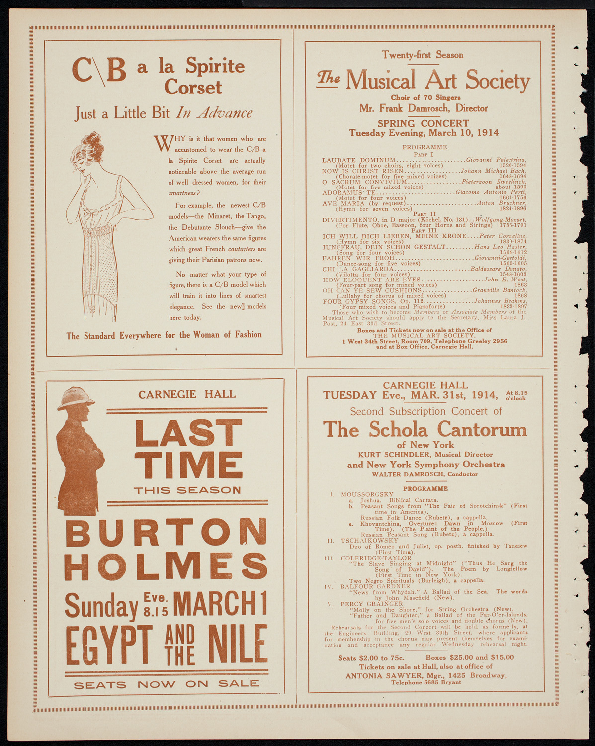 Julia Culp, Contralto, February 24, 1914, program page 8