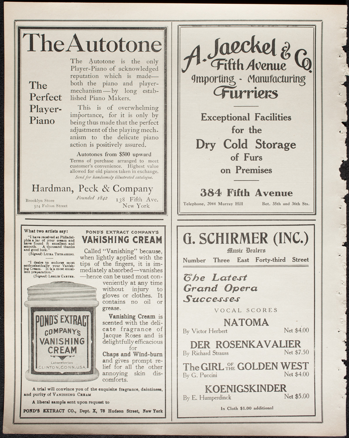 Boston Symphony Orchestra, March 25, 1911, program page 8