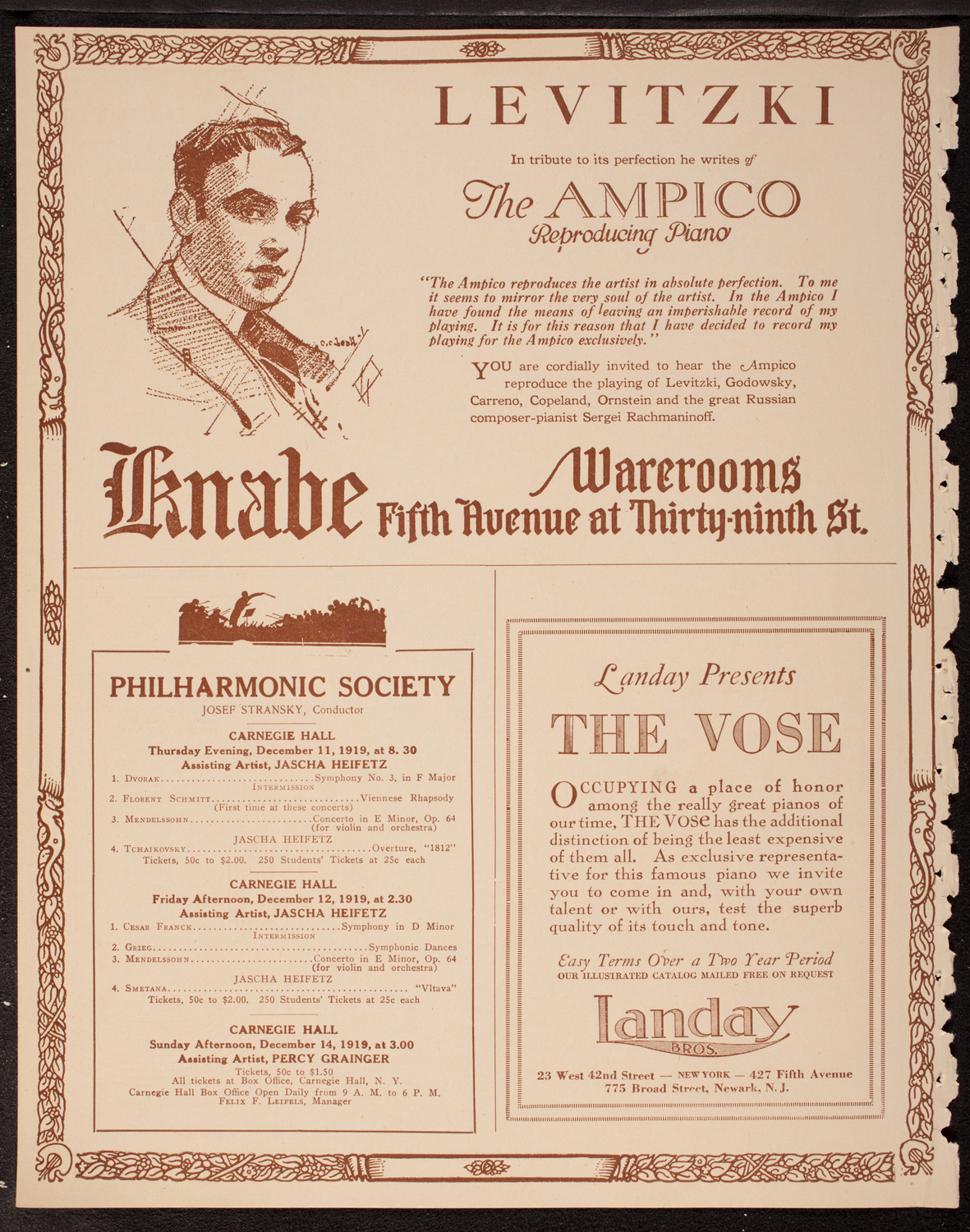 New Symphony Orchestra, December 10, 1919, program page 12