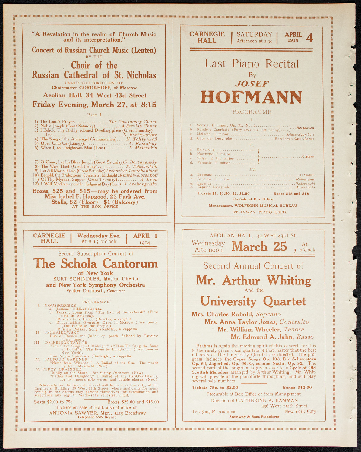 Meeting: United Irish Women of New York, March 23, 1914, program page 10