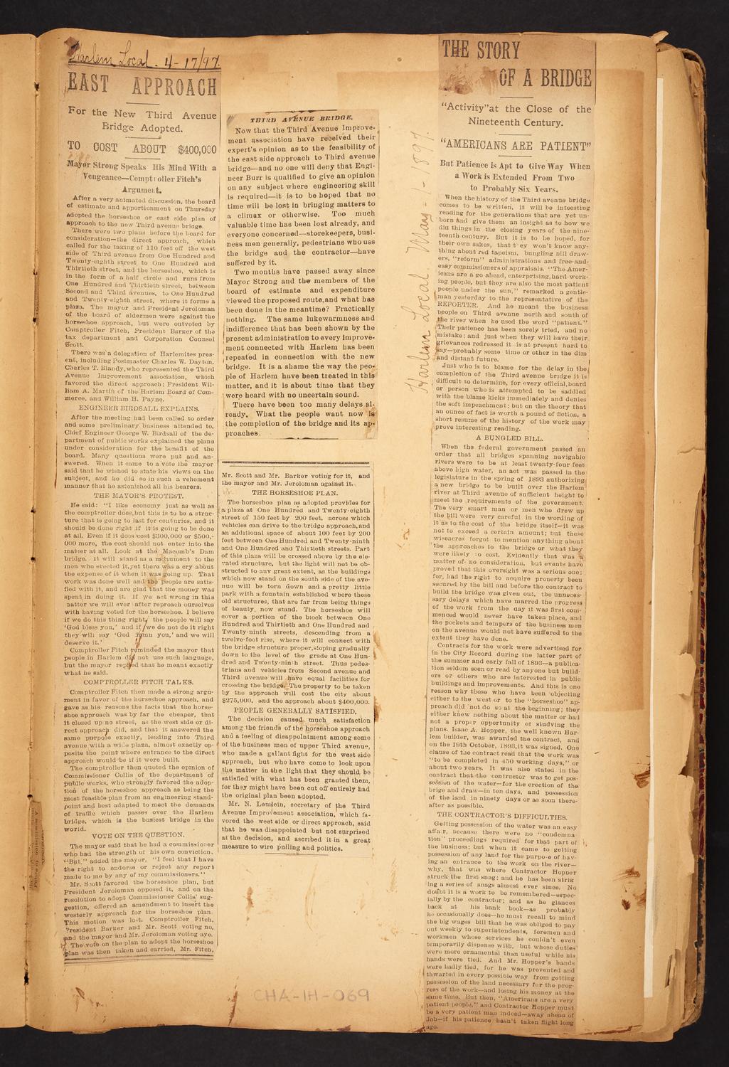 Isaac Hopper Scrapbook, page 69: 1897