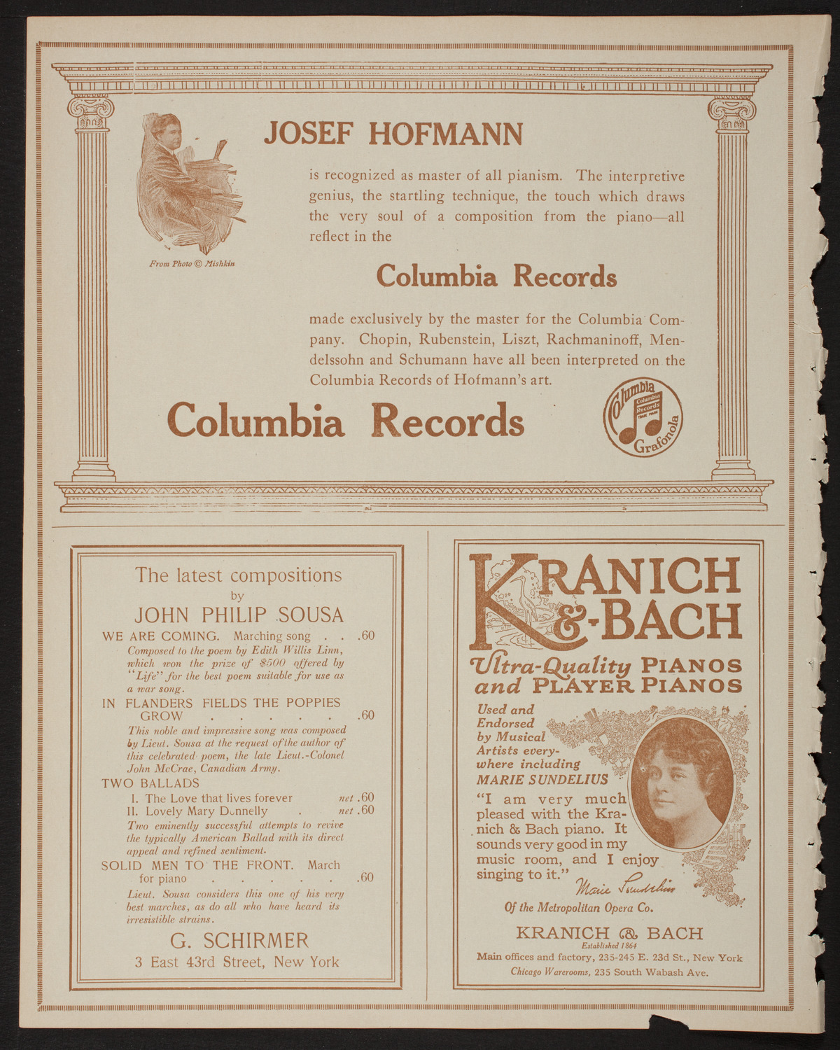 Lecture by Sergeant Arthur Guy Empey, March 10, 1918, program page 6