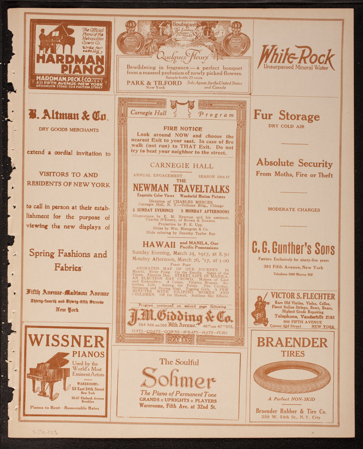 Newman Traveltalks: Hawaii and Manila, March 25, 1917, program page 5