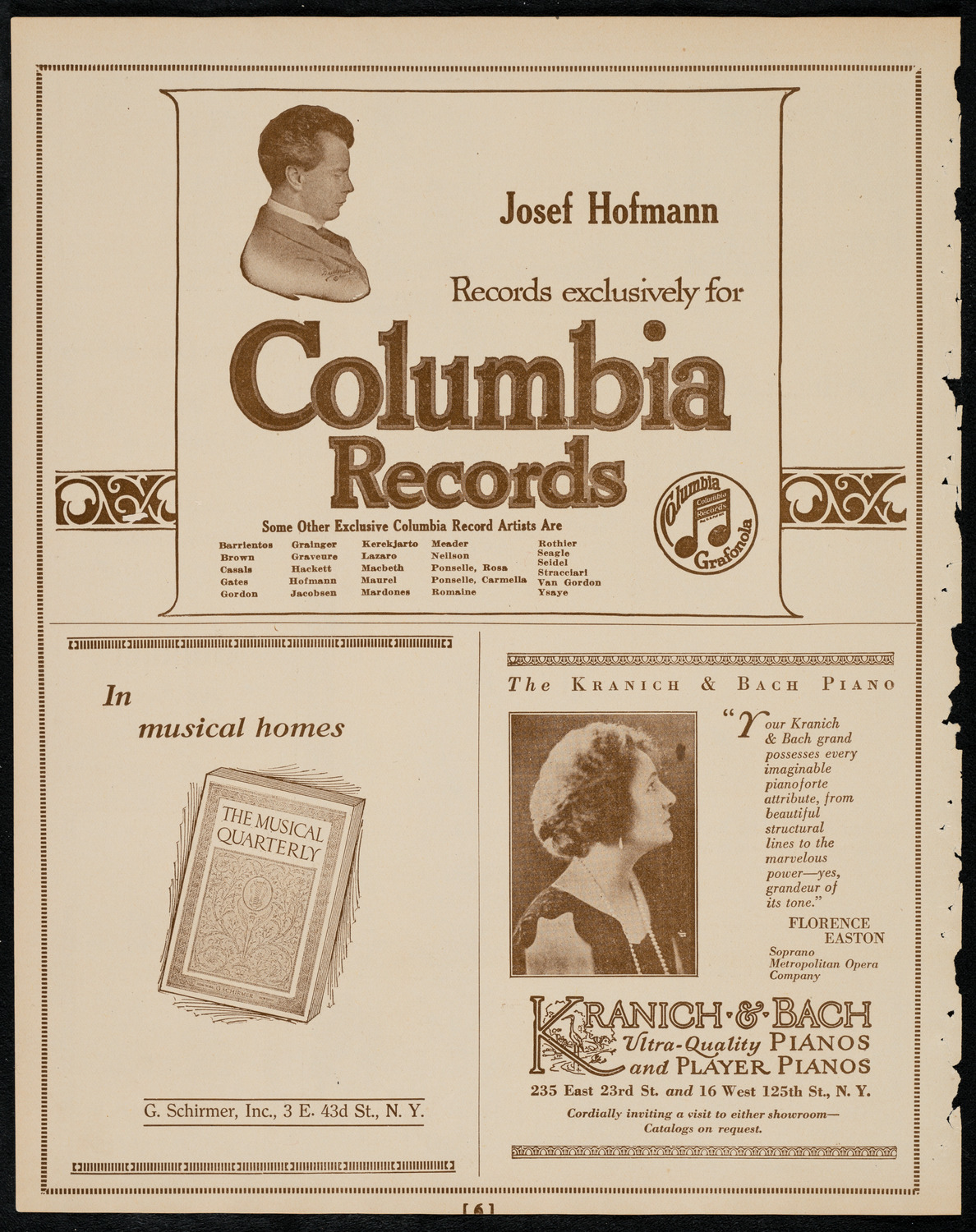 Jascha Heifetz, Violin, March 5, 1922, program page 6