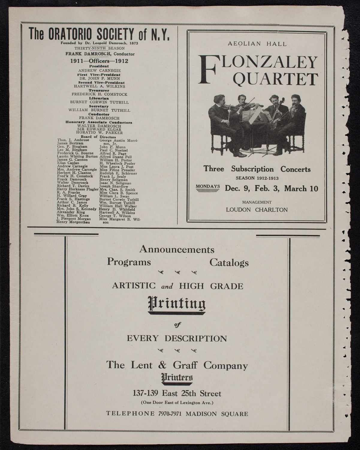 Graduation: New York Law School, June 13, 1912, program page 10