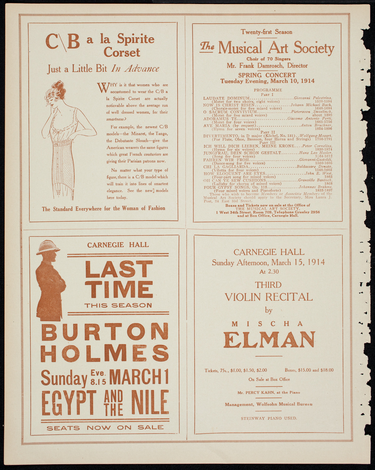 Burton Holmes Travelogue: The Philippines, February 23, 1914, program page 8