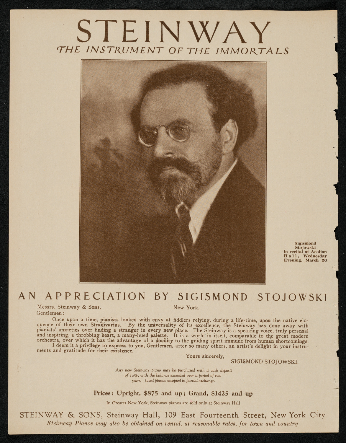 Schola Cantorum of New York, March 26, 1924, program page 4